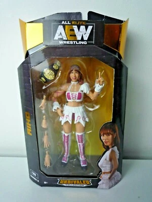 WWE AEW ALL ELITE WRESTLING UNRIVALED COLLECTION SERIES 3 RIHO FIGUR & GÜRTEL & HÄNDE