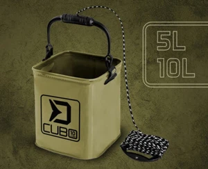 Cubo Plegable Impermeable De 5 Litros Con Cuerda Deluxe Groundbait Bowl Delphin - Imagen 1 de 12