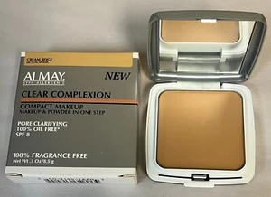 3 Pcs Almay Clear Complexion Compact Makeup Powder Cream Beige 0.3 oz pl reads - Picture 1 of 2