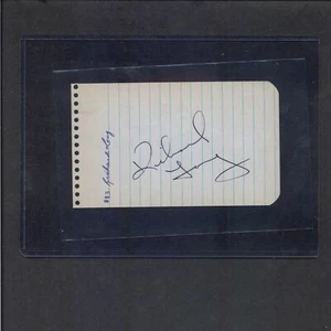 Richard Long - Página de libro de autógrafos firmados - The Big Valley - d1974 - Imagen 1 de 1