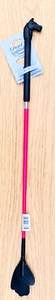 Horse Riding Whip Edward Goddard Training Crop 65cm Pink With Horse Head Handle - Picture 1 of 6