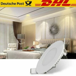 Panel LED 6W redondo ultradelgado foco empotrable lámpara empotrable lámpara de techo 4000K DHL - Imagen 1 de 8