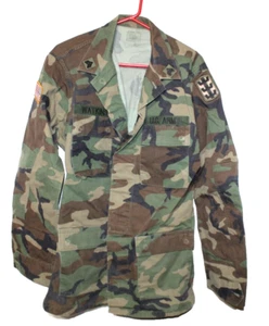 Army Woodland Camo BDU Shirt Medium Extra Long Coat USGI Hunting MXL - Bild 1 von 3