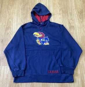 Nike Kansas Hoodie Large Vintage Embroidered Jayhawk Team Centre Swoosh College - Bild 1 von 17