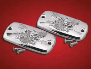 Yamaha XVZ 1300 Royal Star Venture - CHROME master cylinder covers/caps/lids - Picture 1 of 1