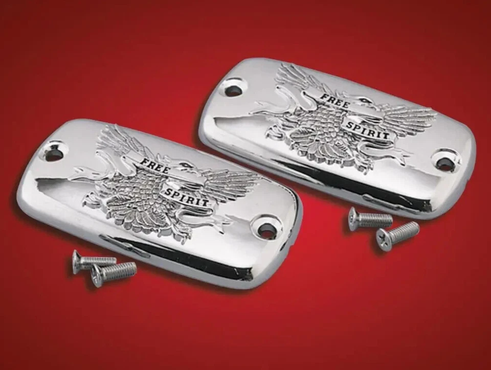 Yamaha XVZ 1300 Royal Star Venture - CHROME master cylinder covers/caps/lids - Image 1 of 1