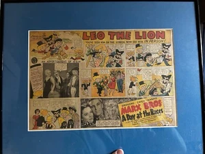 Marx Brother’s “A Day At The Races” Leo The Lion MGM Ad Lobby Extremely Rare - Picture 1 of 2