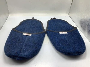 Plow & Hearth "Shufflers" Mens Blue Over Shoe Coverings Slippers Made in England - Picture 1 of 8