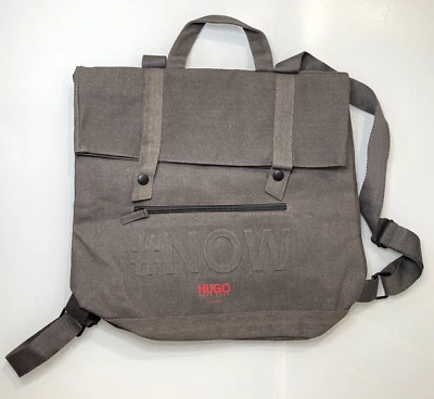 Hugo Boss Parfums Backpack Gray Travel Gym Bag NEW - Image 1 of 4