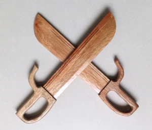 Wing Chun Wooden Butterfly Training Sword Bart Cham Doa Martial Arts Kung Fu - Picture 1 of 6