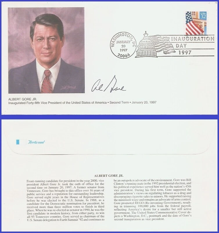 USA5 #IN35 U/A FLEETWOOD FDC   Inauguration Clinton 2nd Term 1997 - Image 1 of 1
