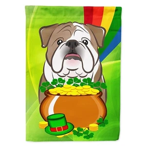 Caroline's Treasures BB1963CHF English Bulldog St. Patrick's Day House Flag L... - Picture 1 of 7