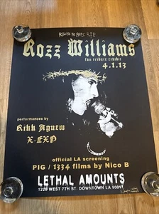 Póster ROZZ WILLIAMS CHRISTIAN DEATH LEATHAL CANTIDADES SERIGRAFIADO RIKK AGNEW - Imagen 1 de 1