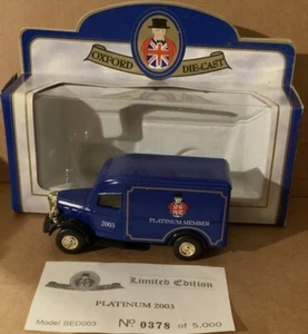Ltd Ed Oxford Diecast BED003 Platinum 2003 #378/5000 Boxed - Picture 1 of 8