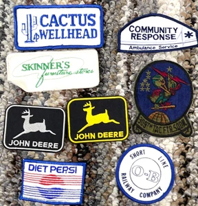 Vintage Patch Lot Sew On Hat Cap Farm Advertising Mining Work 80s 90s Y2K BB - Picture 1 of 9