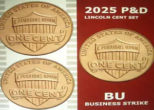 2025 P&D Lincoln Shield 2 Coin Set In Coin Flip/Last Year Of Production - Picture 1 of 5