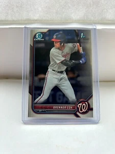 2022 Bowman Draft Chrome Base #BDC-196 Brenner Cox - Washington Nationals - Picture 1 of 2