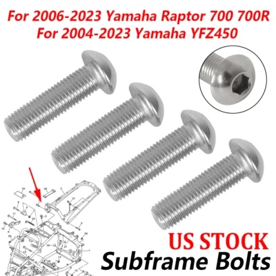US For 04-23 Yamaha YFZ450 06-23 Raptor Subframe Sub Frame Bolt Stainless Steel - Image 1 of 4