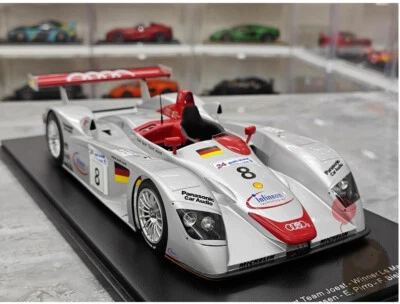 Spark 1/18 Le Mans Audi R8 2000 Racing Resin Diecast Model Car Birthday Gifts - Image 1 of 4