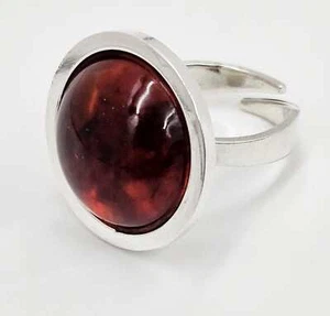 Seltener Dänemark Henning Ulrichsen Sterling + Bernstein Modernist Domed Ring 60er - Bild 1 von 10