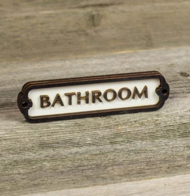 Дверной знак для ванной, офис, табличка, винтажный стиль, железная дорога, ретро, ванная комната - Изображение 1 из 4