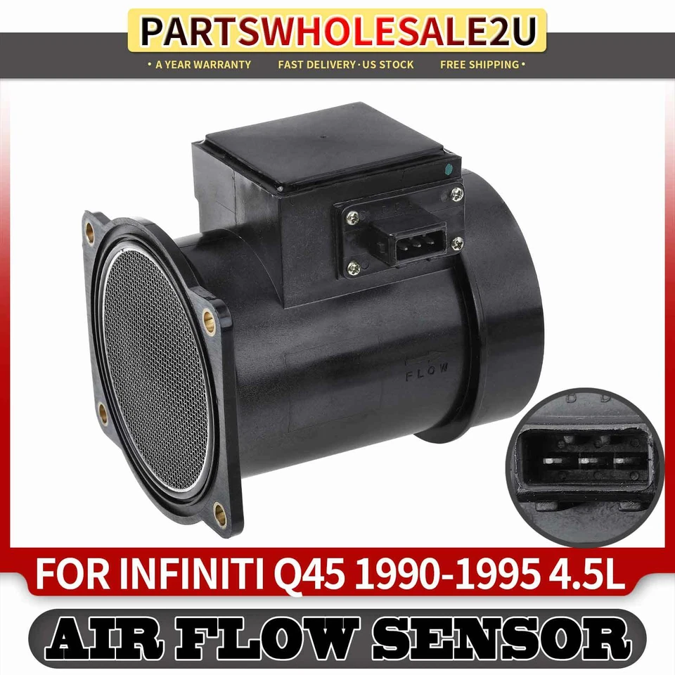 Mass Air Flow MAF Sensor for Infiniti Q45 1990-1995 4.5L 22680-61U00 Probe Only Foto 1 de 4