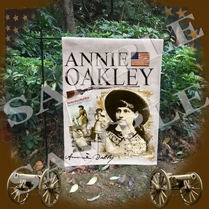 Annie Oakley Signature Series American Wild West themed linen garden/yard flag - Picture 1 of 1