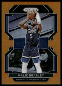2021-22 Panini Prizm #98 Malik Beasley SN Orange #/49 Minnesota Timberwolves - Picture 1 of 2