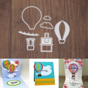 Globo de aire caliente emergente con troqueles de estampado de corte de nubes - transporte aéreo - Imagen 1 de 24