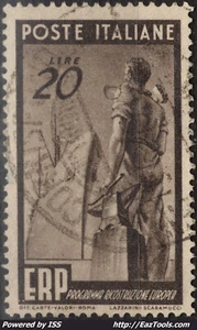 ITALIE PROGRAMME DE RECONSTRUCTION DE L'EUROPE N° 541 AVEC OBLITERATION A VOIR - Picture 1 of 1