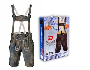 ANTIKE TRACHTENSHORTS OKTOBERFEST HERREN SHORTS WILDLEDER DEUTSCH BAYERISCH - Bild 1 von 8