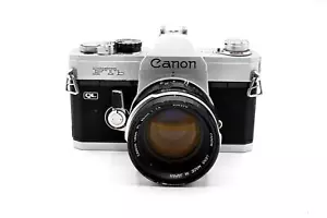 Chrome Canon FTb-QL 35mm SLR Camera with 50mm f/1.4 FL Lens - Very Good - Picture 1 of 7