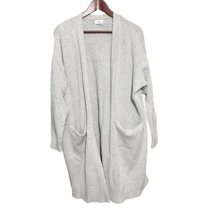 Cárdigan Old Navy para mujer 2XL gris largo jaspeado suéter esponjoso Superlo - Imagen 1 de 9