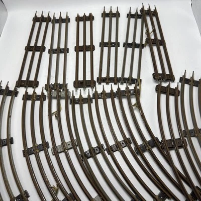O-Gauge Straight & Curved 3 Rail Train Track Railroad RR Marx Variety Vintage - Image 1 of 4