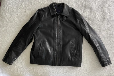 Chaqueta de cuero sintético mediana vintage Tommy Hilfiger para hombre Foto 1 de 4
