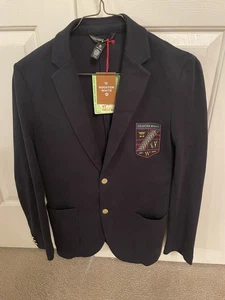 Houston White Men's Navy Blue Crest Preppy Blazer Size Small Est. 2007 NWT $48. - Picture 1 of 2