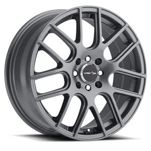 14x5.5 +38 Vision 426H Cross 4x100,4x4.5 Gunmetal Wheels (Set of 4) - Picture 1 of 2