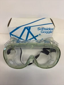 Vintage Bouton Optical Safety Goggles Soft sided Clear Anti-Fog, Made in USA - Picture 1 of 6