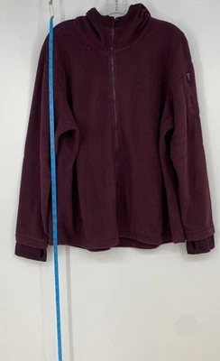 Tek Gear женщин фиолетовый длинным рукавом ультра мягкий флис полный молнии с капюшоном куртки 2XL - Изображение 1 из 4