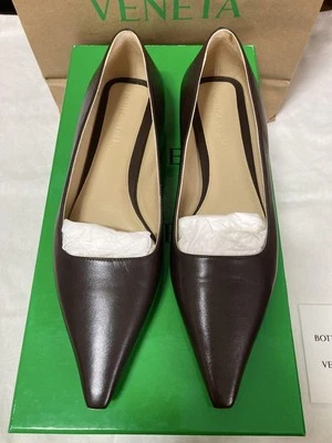 BOTTEGA VENETA Zapatos Planos Punta Punta Talla: 5.5 Marrón Oscuro EX Limitado De JAPÓN Foto 1 de 4