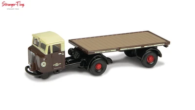 OXFORD DIECAST 120MH003 - 1/120 SCAMMELL MECHANICAL HORSE FLAT TRAILER GWR - Image 1 of 4