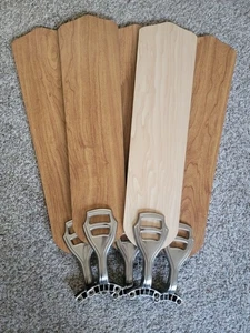 Vintage 1990's FIVE Reversible Ceiling Fan Blades & Replacement Arms ( CK-A92-1) - Picture 1 of 6
