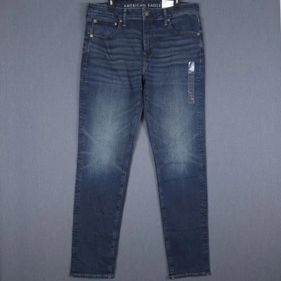 Pantalones de mezclilla American Eagle AirFlex para hombre 36x36 (se adapta a 36x35) azul calce atlético Foto 1 de 4