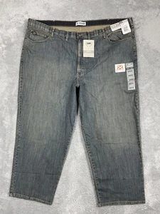 Lee Premium Select Jeans Mens 56x30 Blue Loose Straight Leg Big & Tall Stretch - Picture 1 of 13