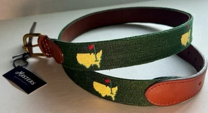 2025 Masters Tournament Smathers & Branson Green Logo Golf Belt Needle Point 🔥 - Picture 1 of 2