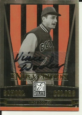 2007 Donruss Elite Extra Edition School Colors auto Vince Dooley #SC24 #17/25 - Image 1 of 2