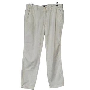 J CREW Chino 100% cotton Pants Pockets 6 White Casual Summer Relaxed Outdoor - Picture 1 of 7