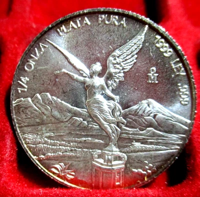 Messico - Moneta da 1/4 di Oncia 1999 Argento 999/1000 FDC - Immagine 1 di 2