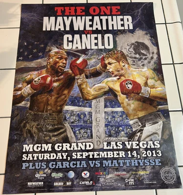 FLOYD MAYWEATHER JR. vs CANELO ALVEREZ “The One” BOXING POSTER 18x24” Las Vegas - Image 1 of 4