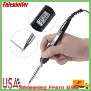 Hand Solder Wire Tweezers Digital LCD Electric Soldering Iron Welding Tool - Picture 1 of 5
